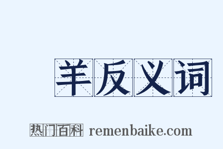 羵羊反义词是什么意思的图片